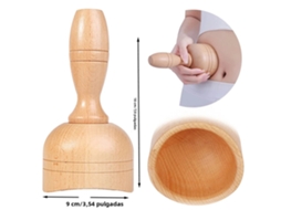 (1 Tipo) Copo De Massagem Macio De Madeira Para Uso Manual
