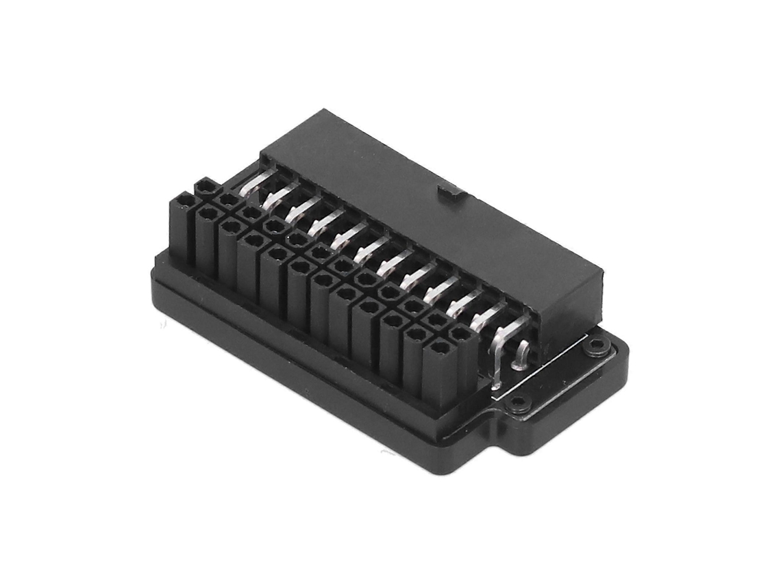 Adaptador Atx De 24 Pinos 90 Fêmea Para Macho Em Ângulo Reto Para Fonte De Alimentação De Pc Desktop Com Led E Tampa Superior Em Abs Aquaforge
