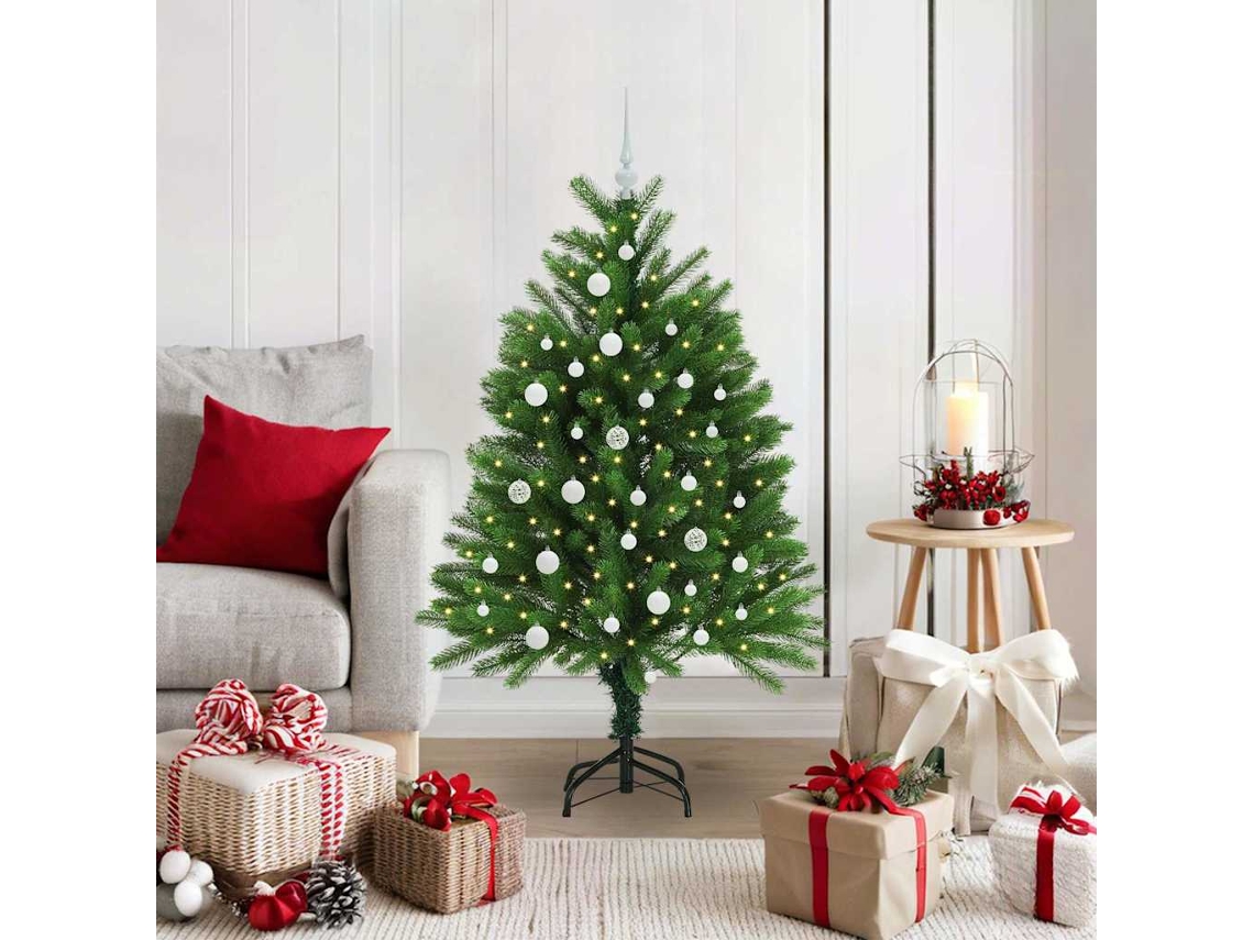 Vidaxl Árvore De Natal Com 150 Leds Com Suporte Verde 120 Cm Pe