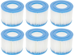 Pacote com 6 Cartuchos de Filtro Tipo Vi, Fabricados em Pet e Tecido Não Tecido, para Piscinas e Spas. Remove CHABERLU