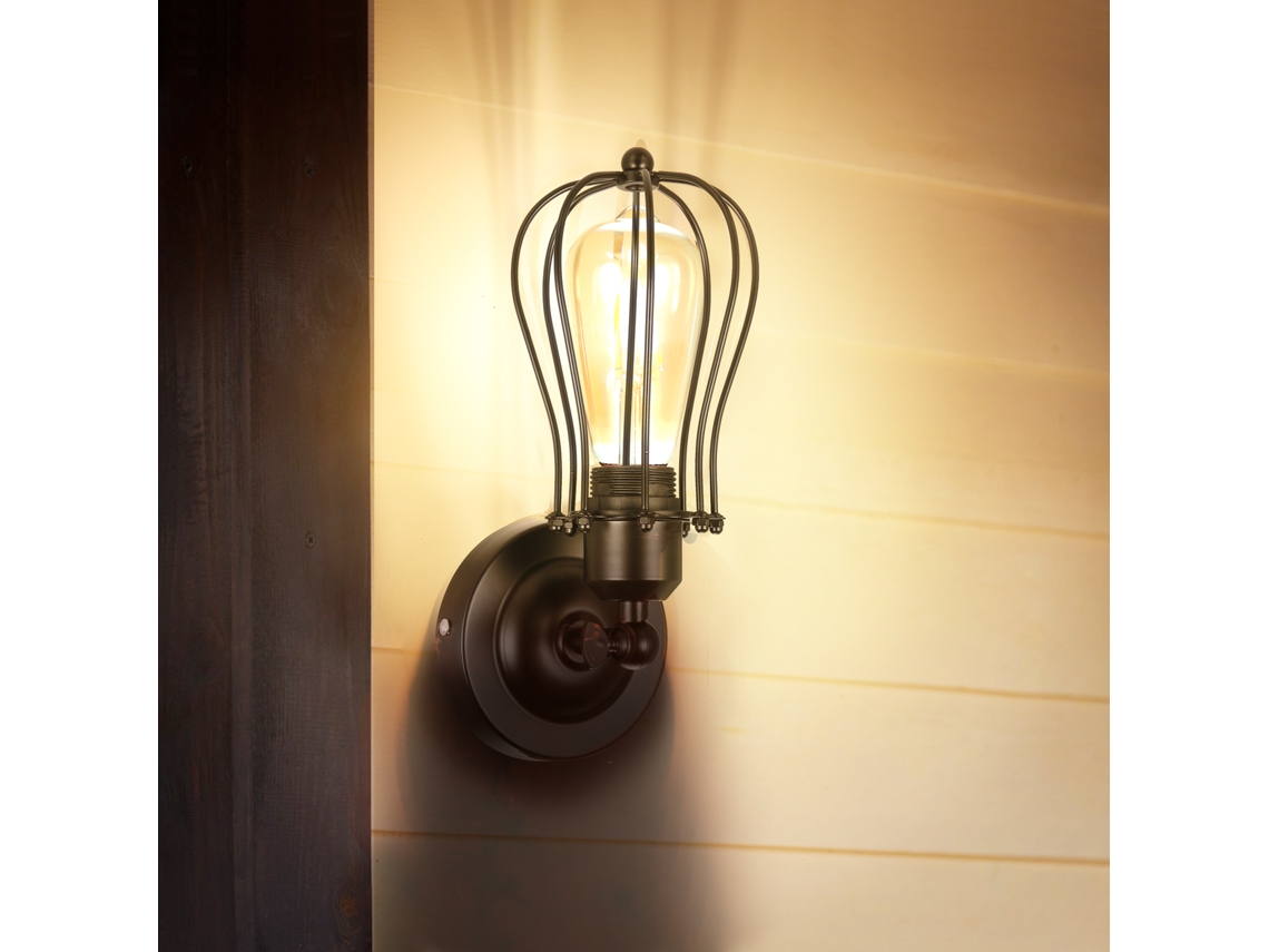 2026 lâmpada de Parede de Design Vintage Pomelo 220v 230v 60w Base E27 para Quarto Loft Sala Hotel Instalação Fácil