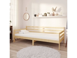Vidaxl Sofá-cama Com Colchão 90x200 Cm Pinho Maciço