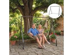Estrutura De Balanço Pesado Swing Stand Preta, Versátil Para Cesta Dupla, Tripla Ou Suspensa