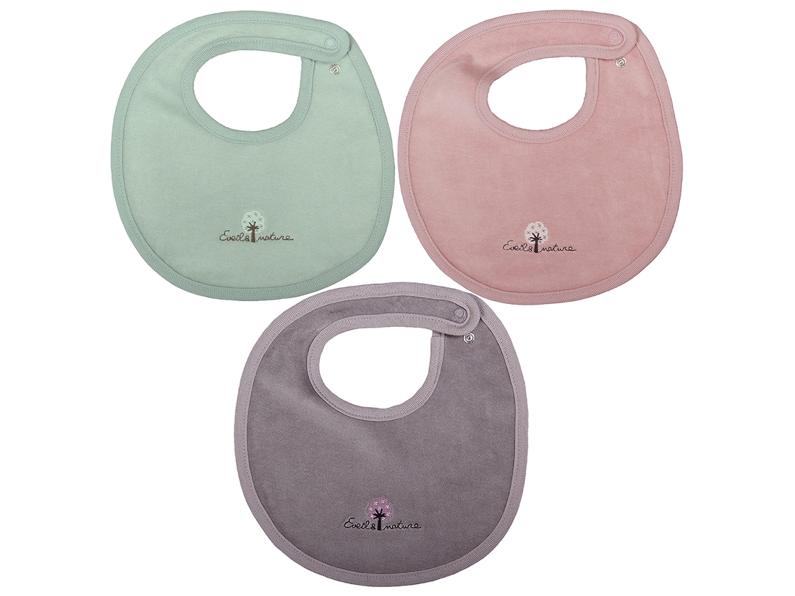 Conjunto de 3 Babetes para Bebé EVEIL ET NATURE 0-12 meses (100% Algodão - Multicor)