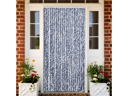 Vidaxl Cortina Anti-insetos 90x200 Cm Chenille Azul E Branco
