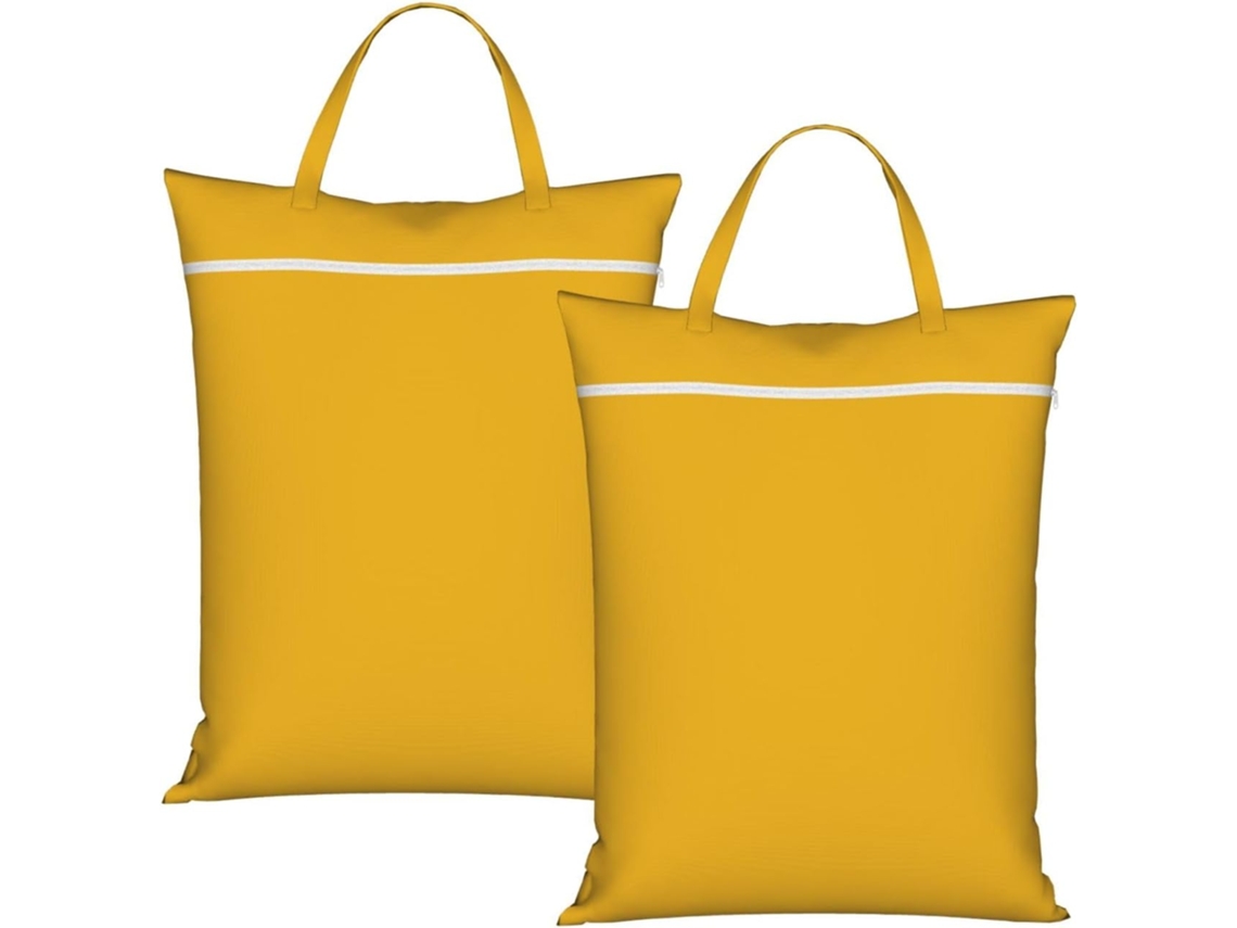 Saco De Roupa Suja Amarelo Mostarda, Para Uso Prático E Funcional
