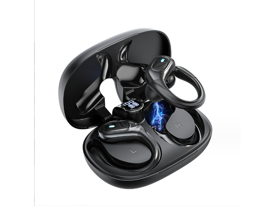 Fone TWS Esportivo Bluetooth 5.3, Sem Fio, IP7, Estéreo 3D para iOS e Android Preto JIAPEI