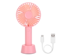Ventilador Portátil Laxiscreed 2111 Usb Com Base, Recarregável, Ideal Para Deslocações