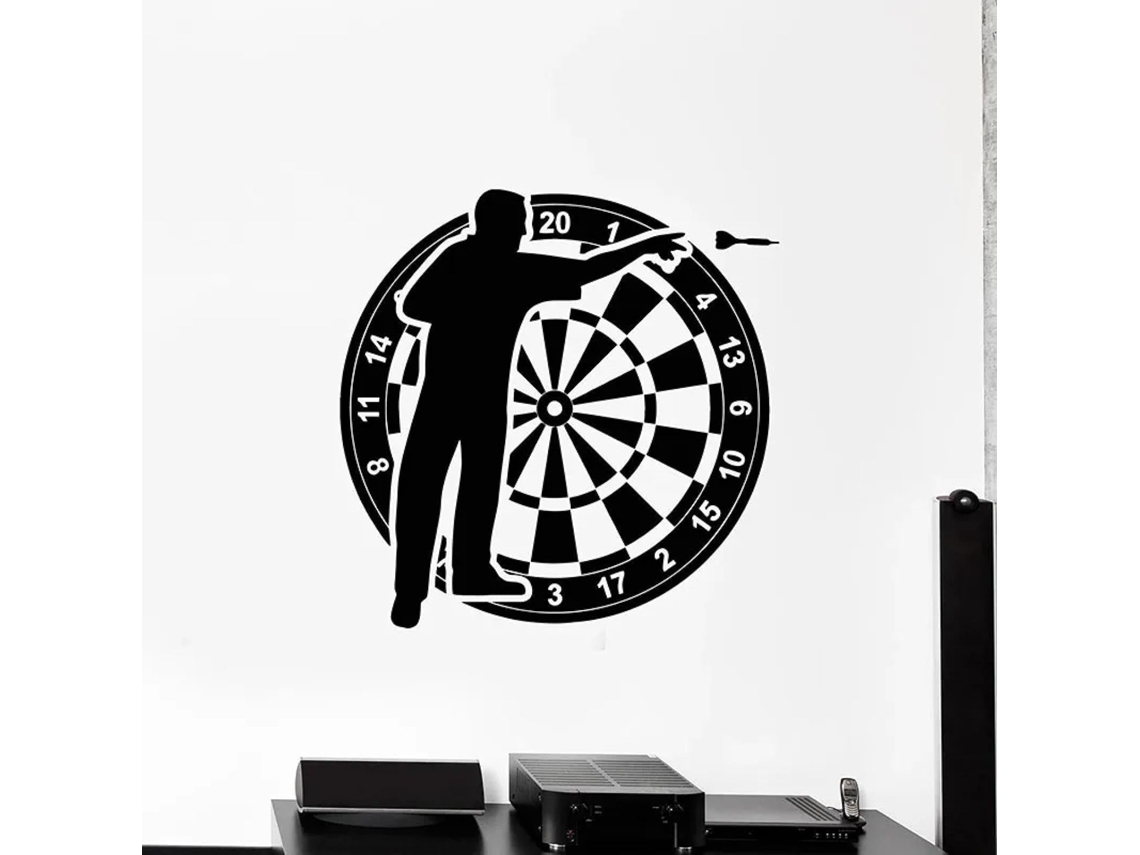 Adesivos decorativos de parede em vinil para sala de jogos, quarto ou clube de tiro ao alvo, jogo de dardos.