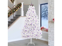 Vidaxl Árvore De Natal Articulada Artificial Branco 270 Cm Pvc E Aço