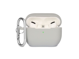 2026-funda Protectora Linjou Compatible Com O Airpods Pro (2019) De Silicone Macio Cor Cinza Com Alça De