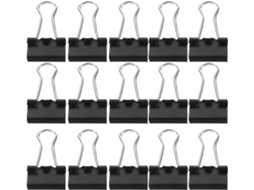 Clips para Arquivo Ounona em Aço Inoxidável Preto, Fáceis de Guardar e Duráveis, Pacote com 100 Unidades, Ideais para
