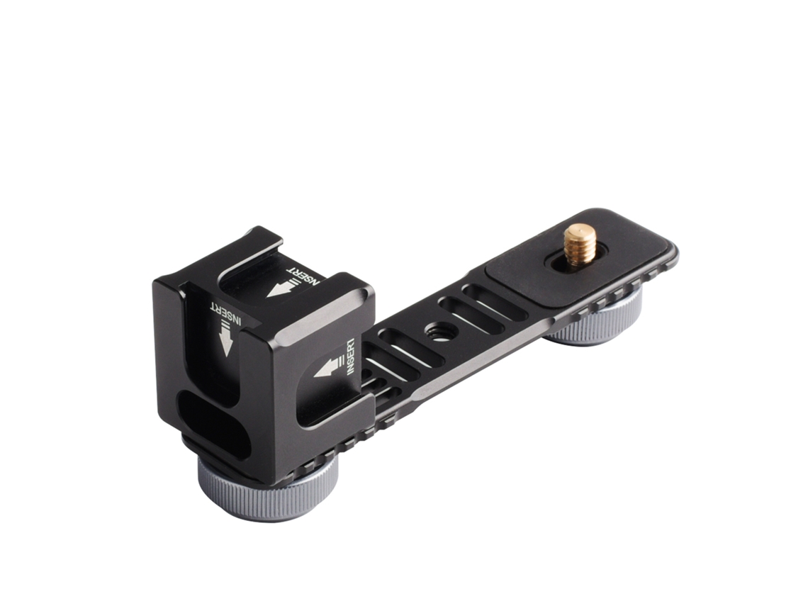 Barra Extensible De Aluminio Com 4 Cold Shoe E Parafuso 1/4 Para Gimbal Zhiyun Feiyutech Dji Osmo Acessórios De Estabilizador