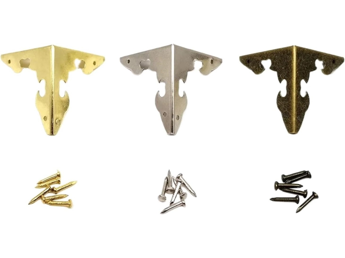 Protège-coins En Métal Lote De 30 Proteções De Ângulo Decorativo Em Metal E Fer Para Boîte À Bijoux