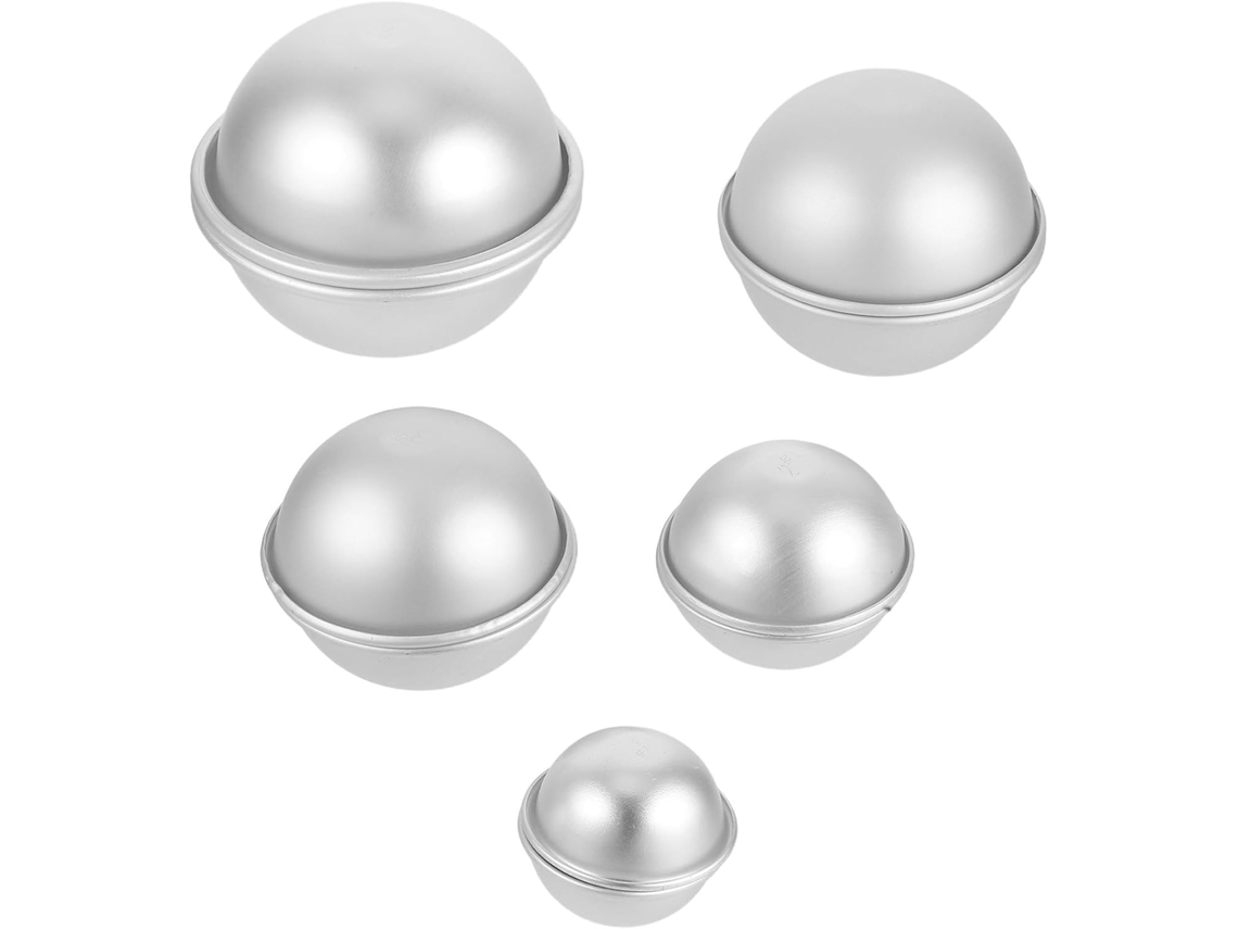 Conjunto De 10 Formas Redondas E Esféricas De Alumínio Para Bolos
