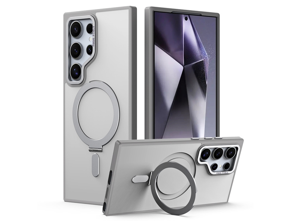 Novo Modelo De Capa Para Samsung S25 Fulcrum Shell Magsafe Com Acabamento Fosco E Proteção Contra Quedas Para Galaxy S25 Ultra - Cinza