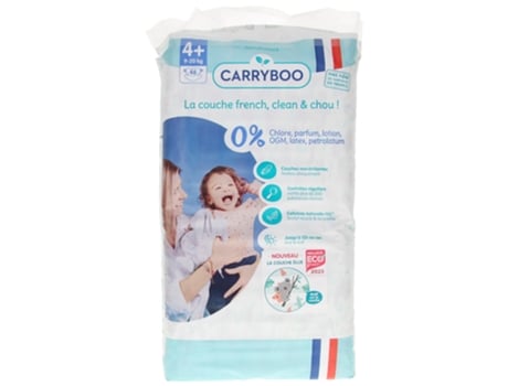 Fraldas Ecológicas Estampadas 46 Fraldas Tamanho 4 9-20 kg CARRYBOO