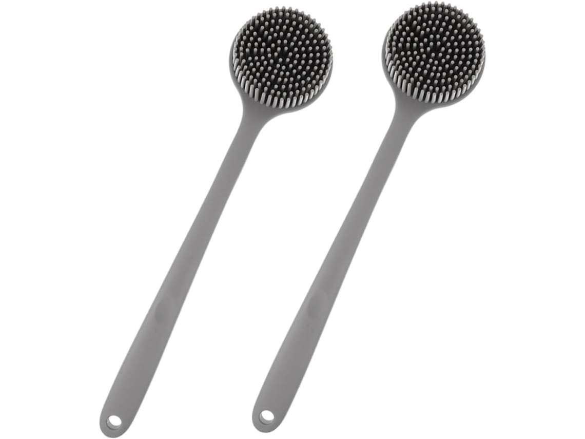 Lurelia Conjunto De 2 Buchas Vegetais De Banho Para Duche, Bucha Vegetal, Cabo Longo E Limpeza Profunda, Uso Diário Prático