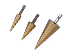 Laxiscreed Conjunto De Brocas Step 3 Peças Para Madeira E Aço Inox