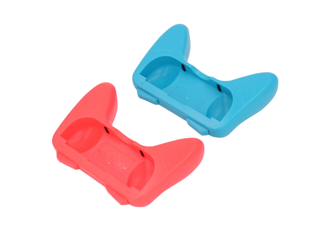 Aetheria alças Ergonomicas para Joy Con com Controle Preciso e Resistente Ao Suor Vermelho+azul
