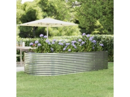 Vidaxl Canteiro Elevado Jardim 291x140x68 Aço Galvanizado Prateado