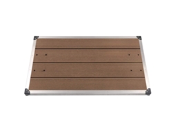 Vidaxl Base Chuveiro P/ Exterior 110x62 Cm Wpc Aço Inoxidável Castanho