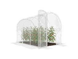 Estufa de jardim túnel 3x2x2m com porta articulada, lona PE 150g/m², para plantas e hortaliças | S/MARCA