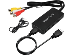 1080p Rca Av Composite Cvbs Para Hdmi Adaptador Conversor Com Cabo Usb C Para Alimentação Compat Ps2/ps3/xbox/snes/n64/vhs Plug Play Bestvite