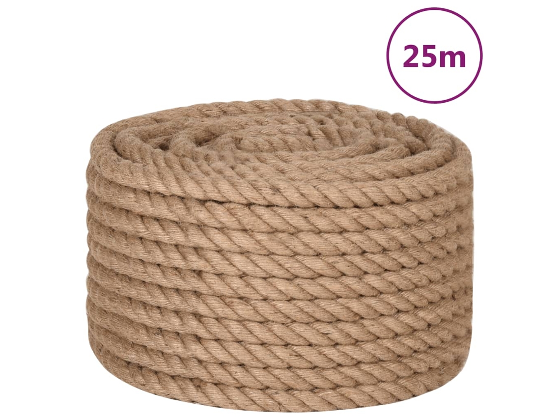 Corda de Juta VIDAXL com 25 M de Comprimento e 20 Mm de Espessura