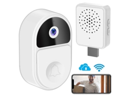 Timbre De Porta Sem Fio Ultra Hd Visão Noturna Ângulo Amplio Recarregável Com Câmera (branco)