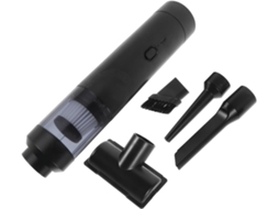 Aspirador De Pó Portátil Sem Fio, Feito De Plástico Preto, Com Diversos Acessórios, Estojo De Armazenamento E Bateria