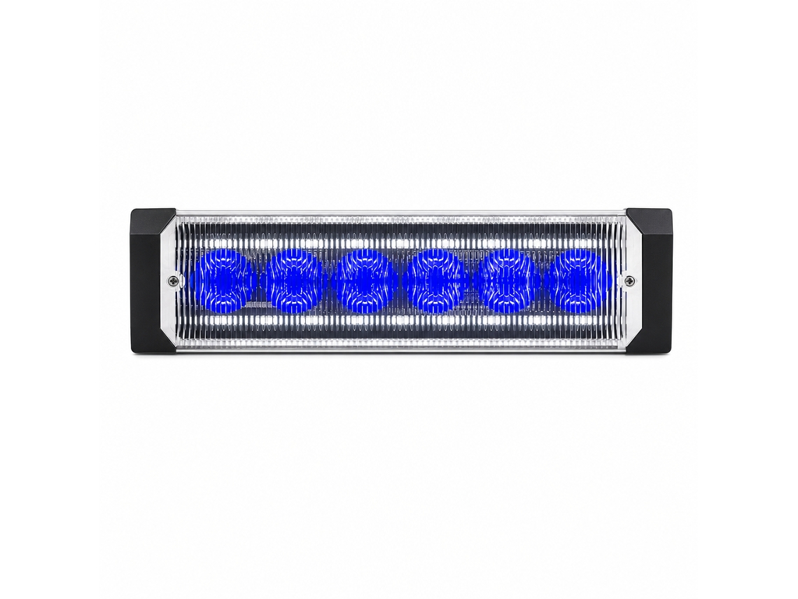 Luz Estroboscópica Led Azul Ultrafina Para Motocicleta E Pickup, Luz Traseira Ou Lateral 12-24 V