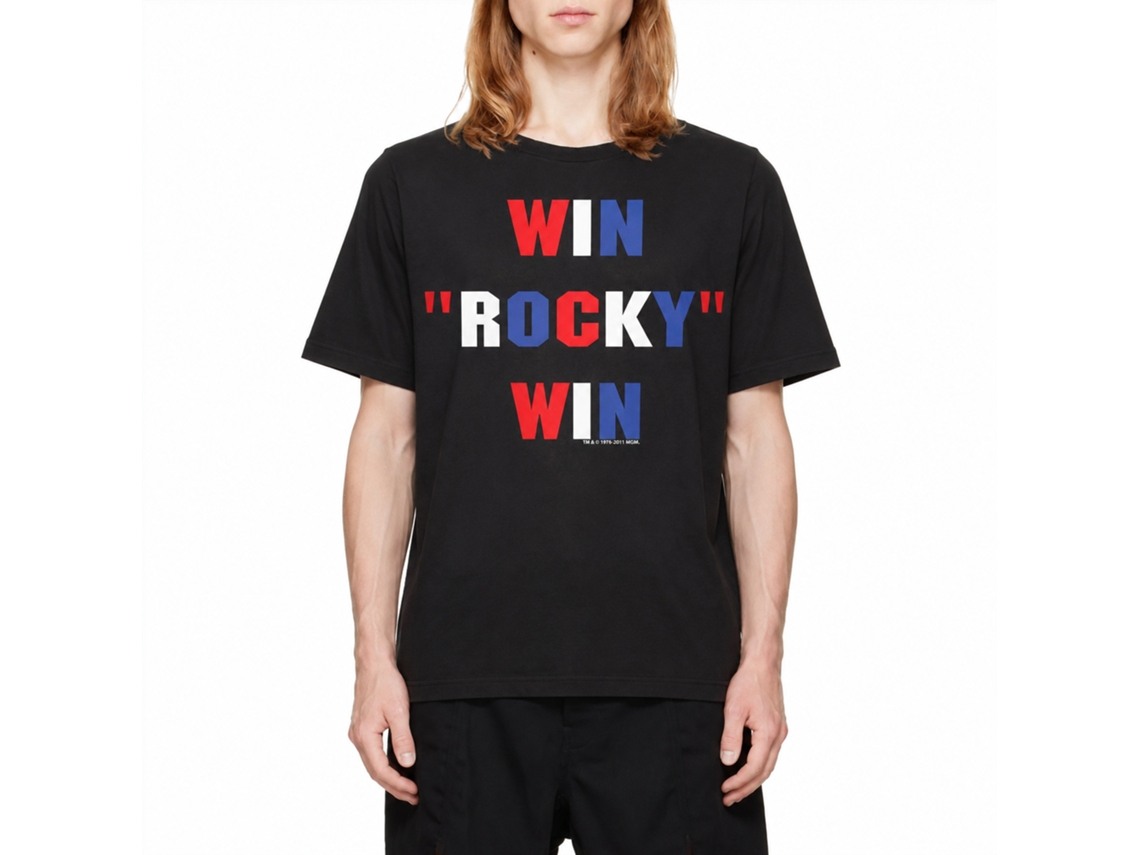 Rockinstone Rocky Movie Winning Black Adult T-shirt Size:l