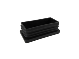 Topo Rectangular Interior Plástico Preto 80x60mm