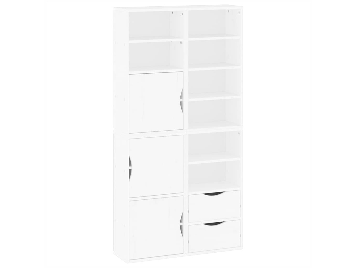 Conjunto 4 Armário Lateral Vidaxl Branco Madeira De Pinho