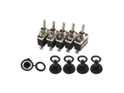 Conjunto De 5 Disjuntores Spst 15a, 250v, 2 Pinos, Para Carros, Barcos, Motocicletas, Equipamentos Industriais E
