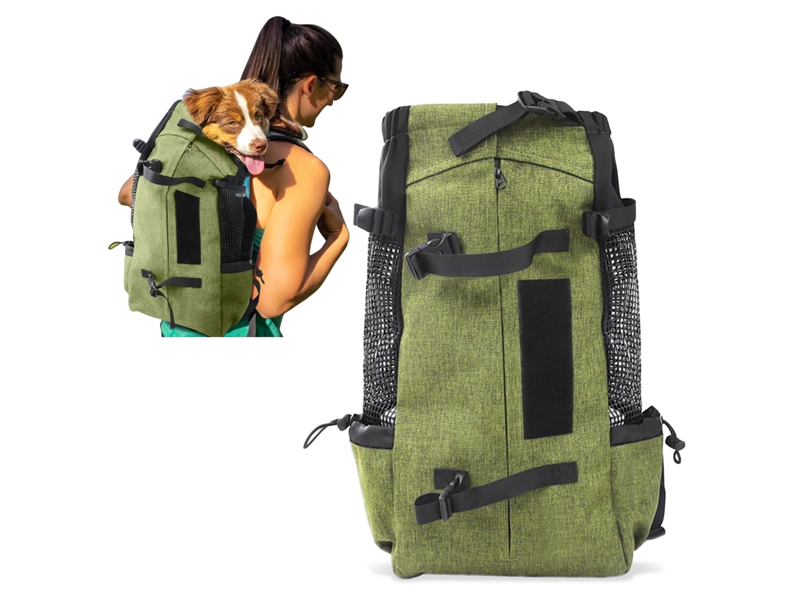 Mochila de Transporte para Cães, Até 5 Kg, Verde Grama AQUAFORGE