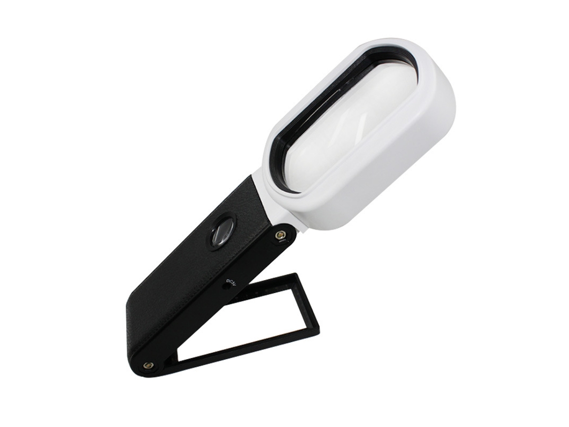 Lupa De Leitura Retangular Multifuncional De 80 Mm A 6x E 25x. Aquaforge