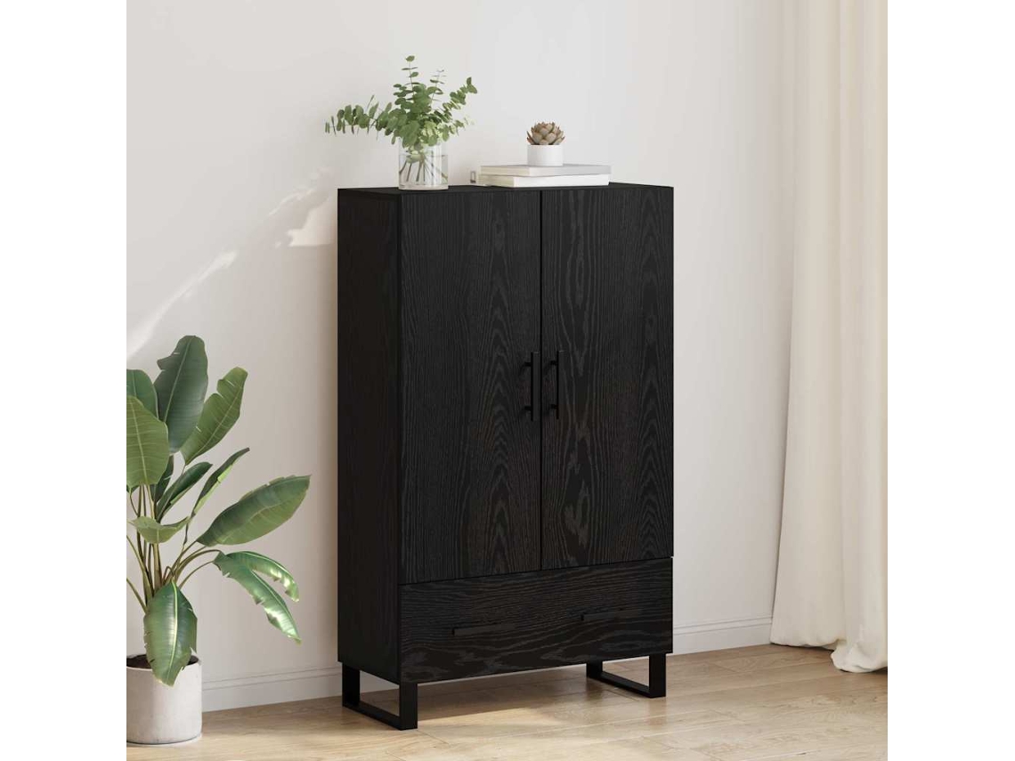 Vidaxl Buffê Carvalho Preto 69,5 X 30 X 115 Cm Derivados De Madeira