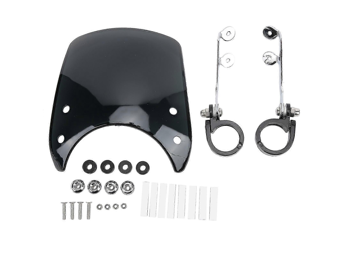Para-brisa De Motocicleta Com Carenagem De Farol, Ajustável, Universal Para Garfos Dianteiros De 1,5-1,6 Polegadas, Preto