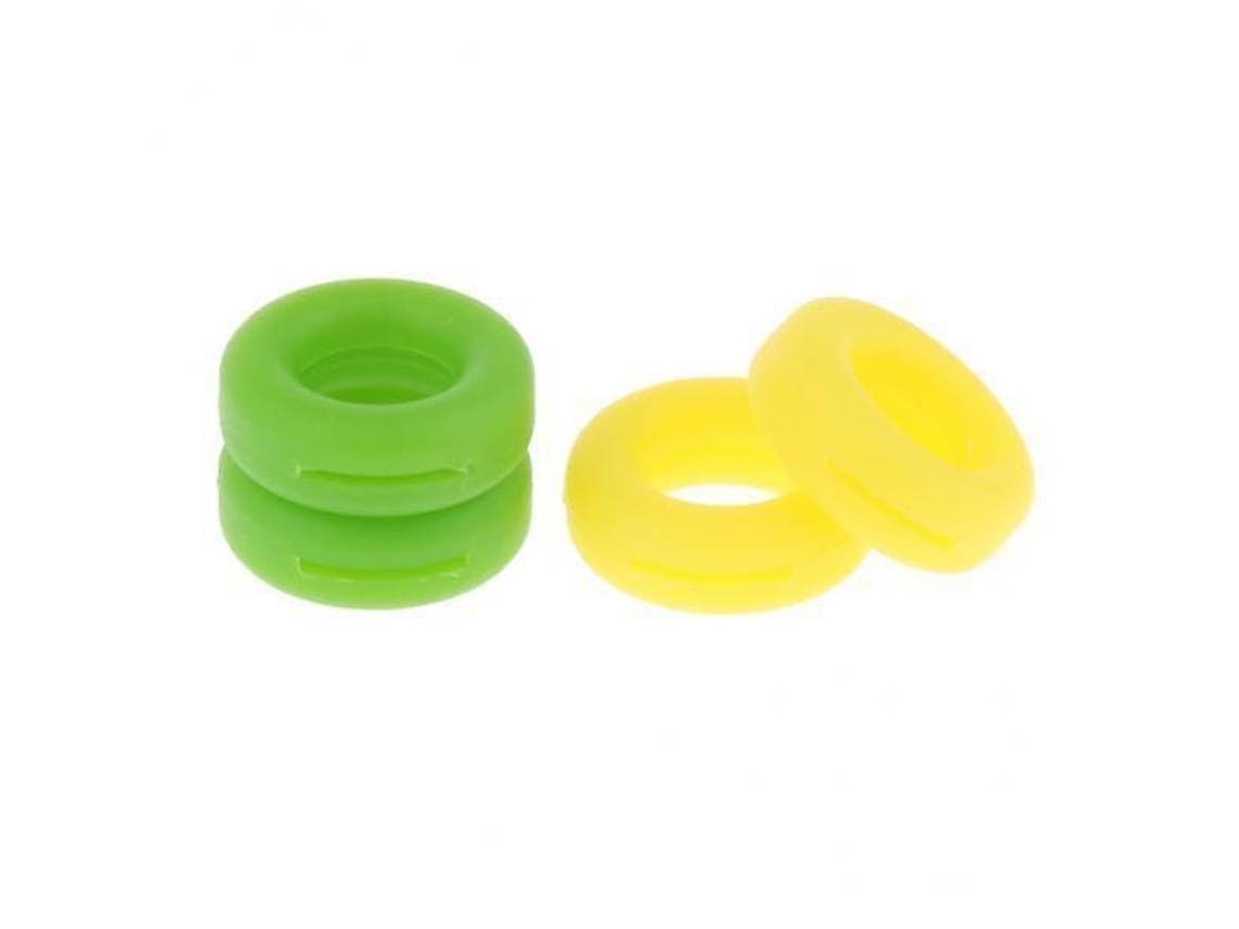 7x2 Pares de Ganchos Silicone Antiderrapantes para Óculos, Amarelo e Verde GOKOCO