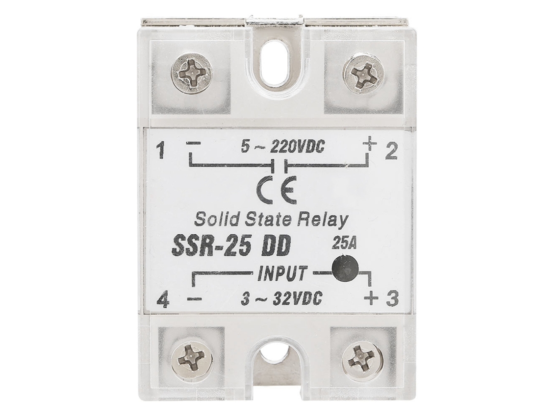 Relé de Estado Sólido Ssr 25 Dd 25a 5 220vdc para Procesos de Automatización Industrial