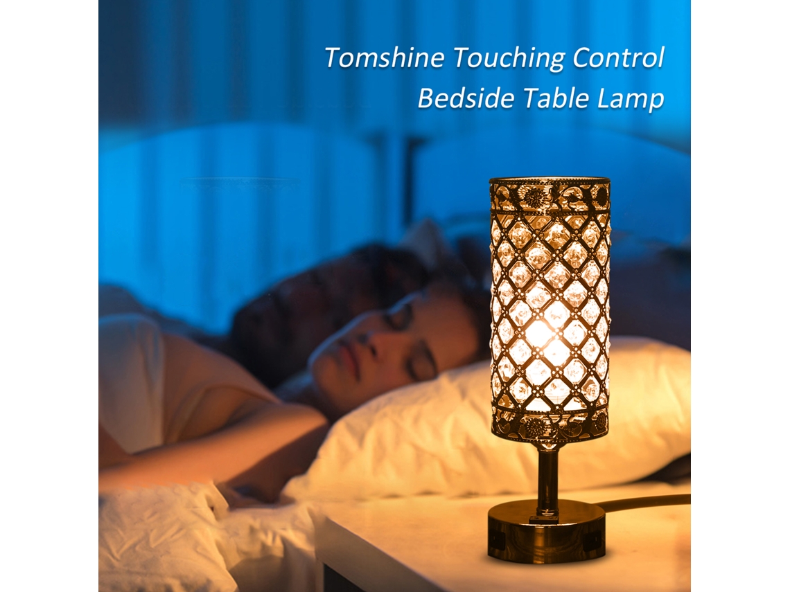 Lâmpada de Mesa Tomshine com Controle por Toque, 3 Níveis de Brilho, 2 Portas Usb e Tomada | S/MARCA