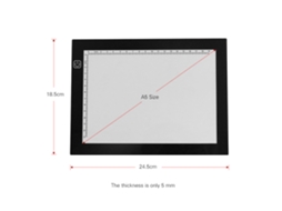 Light Pad A5 Ultra fino Led com 3 Níveis de Brilho Usb para Traçado Desenho Arte Animação