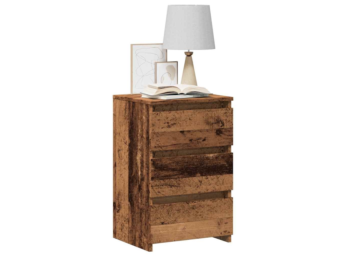 Vidaxl Mesa De Cabeceira Madeira Velha 40x35x62,5cm Madeira Trabalhada