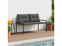 Vidaxl Banco De Exterior 2 -seater 116 X 67,5 X 72 Cm Vime Pe