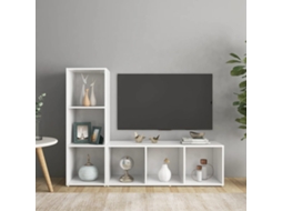 Móveis De Tv 2 Pcs 107x35x37 Cm Contraplacado Branco Dkd Home Decor