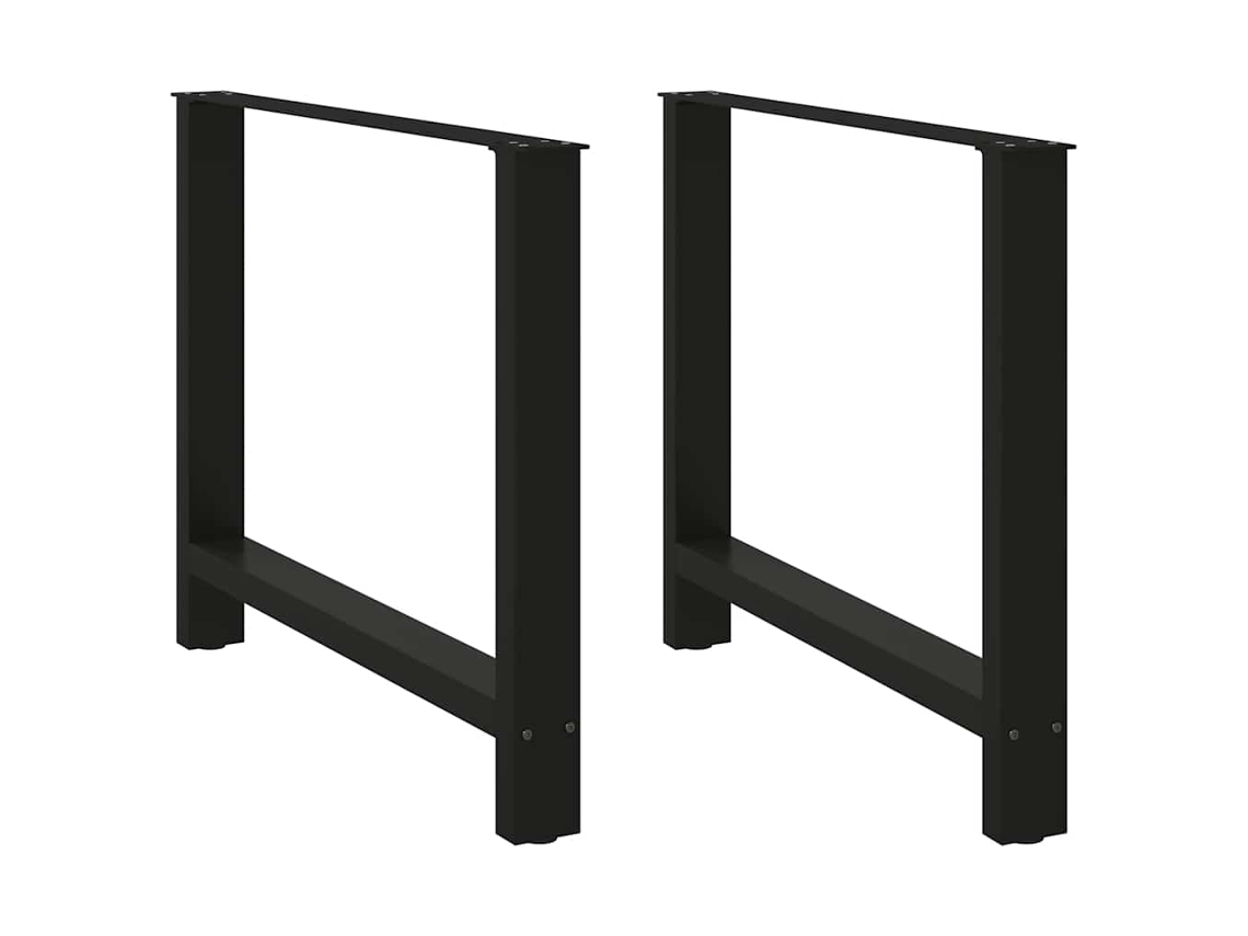 Vidaxl Pés Para Mesa De Jantar , Pretos, 2 Peças, 100x (72-73) Cm, Aço