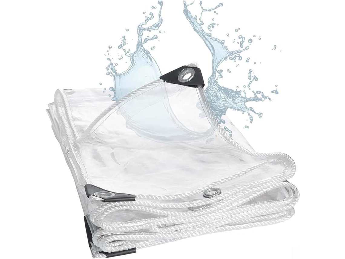 Clear Tarp Heavy Duty Waterproof, Plastic Tarps With Grommets Clear Vinyl For Outdoor, Transparent Tarpaulin For Patio