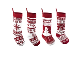 Pacote Com 4 Meias De Natal De Malha, Meias De Natal Grandes De Lã Rústica Para Decoração De Natal Em Família Pxcl Olysi Shop